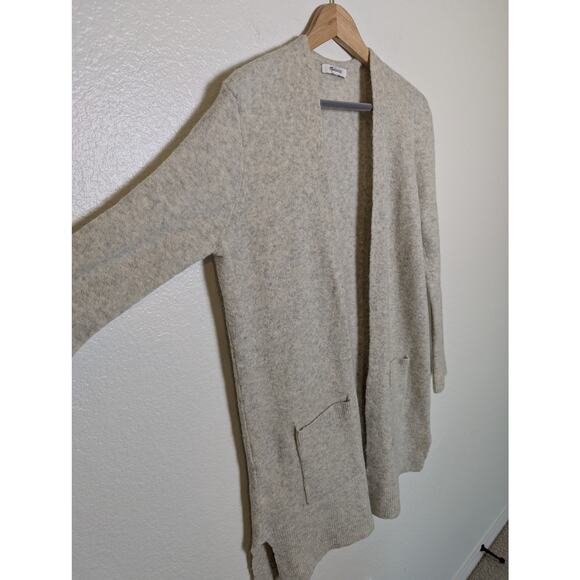 Madewell Alpaca Merino Wool Blend Beige Heather Gray Cardigan Sweater Women XS - Picture 3 of 11